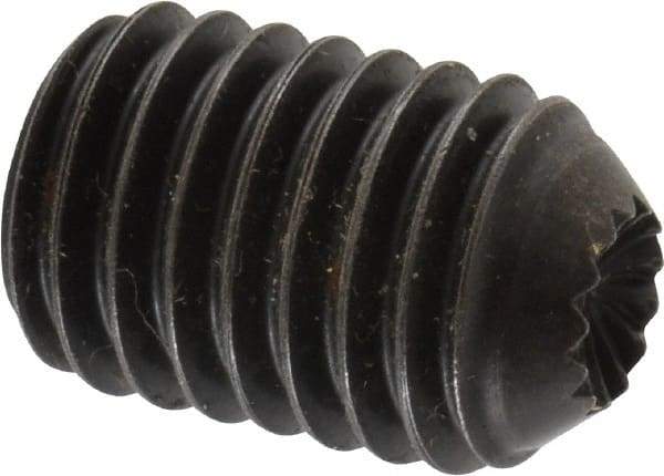 Holo-Krome - 1/2-13 UNC, 3/4" OAL, Internal Knurl Point Set Screw - Grade 8 Alloy Steel, 1/4" Key - USA Tool & Supply