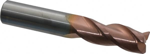 ProMax - 1/2" Diam 3 Flute Solid Carbide 0.02" Corner Radius End Mill - USA Tool & Supply