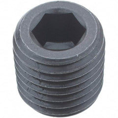 Holo-Krome - 1/16-27, 5/16" OAL, Alloy Steel Socket Pressure Plug - 3/4" Taper per Foot, 5/32" Hex Key - USA Tool & Supply