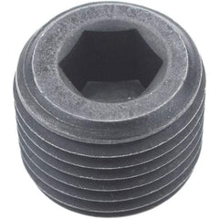 Holo-Krome - 1/8-27, 5/16" OAL, Alloy Steel Socket Pressure Plug - 3/4" Taper per Foot, 3/16" Hex Key - USA Tool & Supply