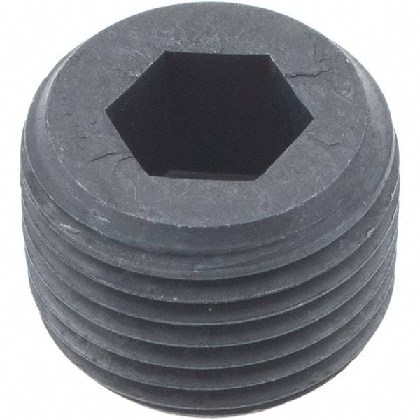 Holo-Krome - 3/8-18, 1/2" OAL, Alloy Steel Socket Pressure Plug - 3/4" Taper per Foot, 5/16" Hex Key - USA Tool & Supply
