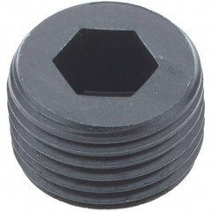 Holo-Krome - 1/2-14, 9/16" OAL, Alloy Steel Socket Pressure Plug - 3/4" Taper per Foot, 3/8" Hex Key - USA Tool & Supply