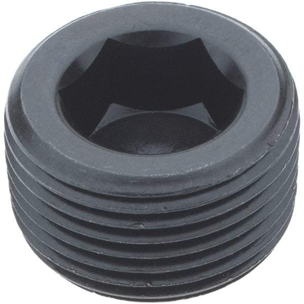 Holo-Krome - 3/4-14, 5/8" OAL, Alloy Steel Socket Pressure Plug - 3/4" Taper per Foot, 9/16" Hex Key - USA Tool & Supply