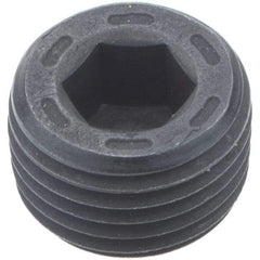 Holo-Krome - 1/8-27, 1/4" OAL, Alloy Steel Socket Pressure Plug - 7/8" Taper per Foot, 3/16" Hex Key - USA Tool & Supply
