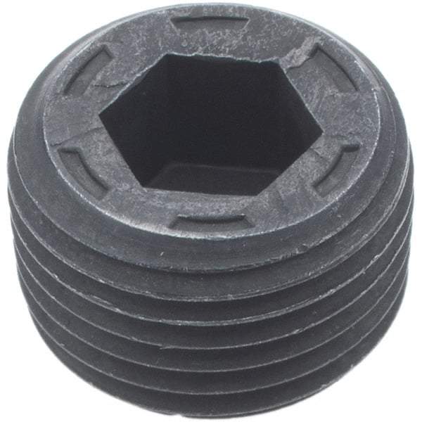 Holo-Krome - 3/8-18, 13/32" OAL, Alloy Steel Socket Pressure Plug - 7/8" Taper per Foot, 5/16" Hex Key - USA Tool & Supply