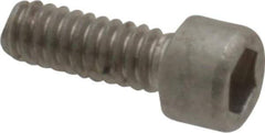 Holo-Krome - #2-56 UNC Hex Socket Drive, Socket Cap Screw - Grade 18-8 Stainless Steel, Uncoated, Fully Threaded, 1/4" Length Under Head - USA Tool & Supply