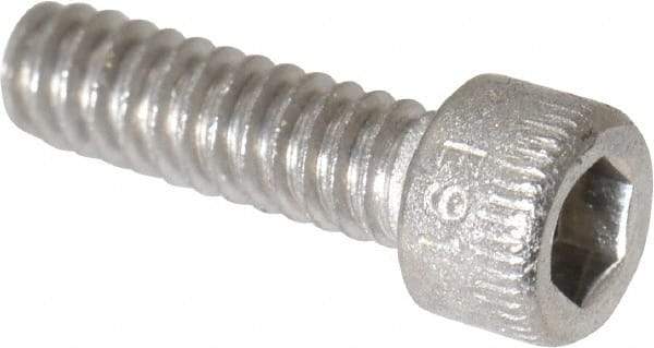 Holo-Krome - #4-40 UNC Hex Socket Drive, Socket Cap Screw - Grade 18-8 Stainless Steel, Uncoated, Fully Threaded, 3/8" Length Under Head - USA Tool & Supply