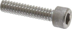 Holo-Krome - #6-32 UNC Hex Socket Drive, Socket Cap Screw - Grade 18-8 Stainless Steel, Uncoated, Fully Threaded, 5/8" Length Under Head - USA Tool & Supply