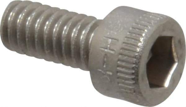 Holo-Krome - #8-32 UNC Hex Socket Drive, Socket Cap Screw - Grade 18-8 Stainless Steel, Uncoated, Fully Threaded, 3/8" Length Under Head - USA Tool & Supply