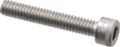 Holo-Krome - #8-32 UNC Hex Socket Drive, Socket Cap Screw - Grade 18-8 Stainless Steel, Uncoated, Fully Threaded, 1" Length Under Head - USA Tool & Supply