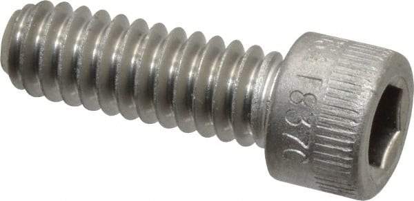 Holo-Krome - 1/4-20 UNC Hex Socket Drive, Socket Cap Screw - Grade 18-8 Stainless Steel, Uncoated, Fully Threaded, 3/4" Length Under Head - USA Tool & Supply