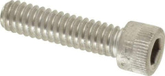 Holo-Krome - 1/4-20 UNC Hex Socket Drive, Socket Cap Screw - Grade 18-8 Stainless Steel, Uncoated, Fully Threaded, 1" Length Under Head - USA Tool & Supply