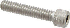 Holo-Krome - 1/4-20 UNC Hex Socket Drive, Socket Cap Screw - Grade 18-8 Stainless Steel, Uncoated, Fully Threaded, 1-1/4" Length Under Head - USA Tool & Supply
