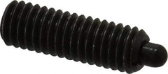 Gibraltar - 3/8-16, 1-1/8" Thread Length, 3/16" Plunger Projection, Steel Threaded Spring Plunger - 3/16" Max Plunger Diam, 1-1/8" Plunger Length, 2.8 Lb Init End Force, 7.2 Lb Final End Force - USA Tool & Supply