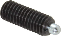 Gibraltar - 1/2-13, 1-1/4" Thread Length, 1/4" Plunger Projection, Steel Threaded Spring Plunger - 1/4" Max Plunger Diam, 1-1/4" Plunger Length, 2.7 Lb Init End Force, 9.3 Lb Final End Force - USA Tool & Supply