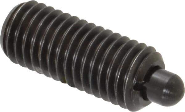 Gibraltar - 5/8-11, 1-1/2" Thread Length, 5/16" Plunger Projection, Steel Threaded Spring Plunger - 0.31" Max Plunger Diam, 1-1/2" Plunger Length, 3.5 Lb Init End Force, 10.5 Lb Final End Force - USA Tool & Supply