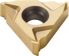 Seco - 16EL External Left Hand ISO Laydown Threading Insert - Grade CP500, TiAlN/TiN Coated Carbide, 9.53mm Inscribed Circle - USA Tool & Supply