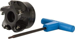 Iscar - 2.03" Cut Diam, 1" Arbor Hole, 0.236" Max Depth of Cut, Indexable Chamfer & Angle Face Mill - 5 Inserts, O45MT\xB6R90MT\xB6S45MT\xB6S90MT Insert, Right Hand Cut, 5 Flutes, Series FRCM - USA Tool & Supply