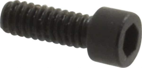 Holo-Krome - #0-80 UNF Hex Socket Drive, Socket Cap Screw - Alloy Steel, Black Oxide Finish, Fully Threaded, 3/16" Length Under Head - USA Tool & Supply