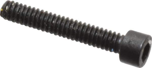 Holo-Krome - #0-80 UNF Hex Socket Drive, Socket Cap Screw - Alloy Steel, Black Oxide Finish, Fully Threaded, 3/8" Length Under Head - USA Tool & Supply