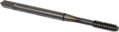 OSG - #6-32 UNC H4 Thread Limit Bottoming Thread Forming Tap - Powdered Metal High Speed Steel, TiCN Finish, 2" OAL, 11/16" Thread Length, Right Hand Thread, Series EXOTAP NRT - Exact Industrial Supply