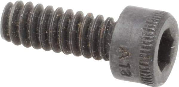 Holo-Krome - #6-32 UNC Hex Socket Drive, Socket Cap Screw - Alloy Steel, Black Oxide Finish, Fully Threaded, 3/8" Length Under Head - USA Tool & Supply