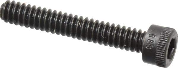 Holo-Krome - #6-32 UNC Hex Socket Drive, Socket Cap Screw - Alloy Steel, Black Oxide Finish, Fully Threaded, 7/8" Length Under Head - USA Tool & Supply