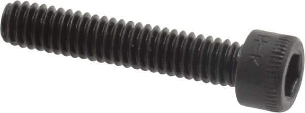 Holo-Krome - #8-32 UNC Hex Socket Drive, Socket Cap Screw - Alloy Steel, Black Oxide Finish, Fully Threaded, 7/8" Length Under Head - USA Tool & Supply