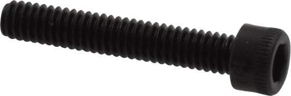 Holo-Krome - #8-32 UNC Hex Socket Drive, Socket Cap Screw - Alloy Steel, Black Oxide Finish, Fully Threaded, 1" Length Under Head - USA Tool & Supply
