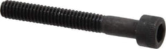 Holo-Krome - #8-32 UNC Hex Socket Drive, Socket Cap Screw - Alloy Steel, Black Oxide Finish, Partially Threaded, 1-1/4" Length Under Head - USA Tool & Supply