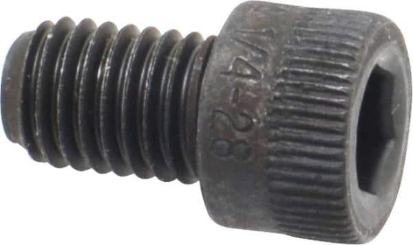 Holo-Krome - 1/4-28 UNF Hex Socket Drive, Socket Cap Screw - Alloy Steel, Black Oxide Finish, Fully Threaded, 3/8" Length Under Head - USA Tool & Supply