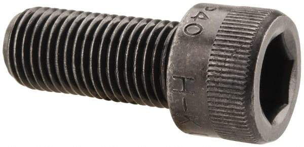 Holo-Krome - 3/8-24 UNF Hex Socket Drive, Socket Cap Screw - Alloy Steel, Black Oxide Finish, Fully Threaded, 7/8" Length Under Head - USA Tool & Supply