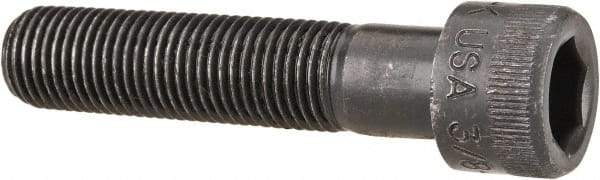 Holo-Krome - 3/8-24 UNF Hex Socket Drive, Socket Cap Screw - Alloy Steel, Black Oxide Finish, Partially Threaded, 1-3/4" Length Under Head - USA Tool & Supply