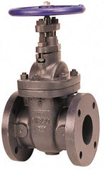NIBCO - 3" Pipe, Class 125, Flanged Iron Solid Wedge Stem Gate Valve with Iron Trim - 200 WOG, 125 WSP, Bolted Bonnet - USA Tool & Supply