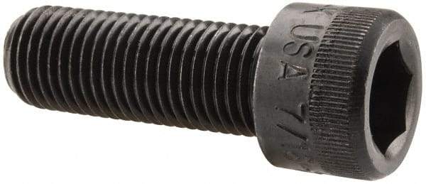 Holo-Krome - 7/16-20 UNF Hex Socket Drive, Socket Cap Screw - Alloy Steel, Black Oxide Finish, Fully Threaded, 1-1/4" Length Under Head - USA Tool & Supply