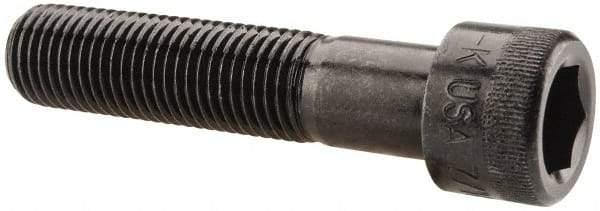 Holo-Krome - 7/16-20 UNF Hex Socket Drive, Socket Cap Screw - Alloy Steel, Black Oxide Finish, Partially Threaded, 2" Length Under Head - USA Tool & Supply
