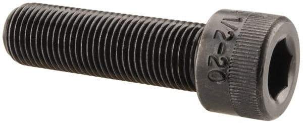 Holo-Krome - 1/2-20 UNF Hex Socket Drive, Socket Cap Screw - Alloy Steel, Black Oxide Finish, Fully Threaded, 1-3/4" Length Under Head - USA Tool & Supply