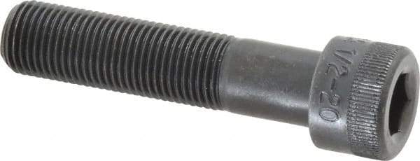 Holo-Krome - 1/2-20 UNF Hex Socket Drive, Socket Cap Screw - Alloy Steel, Black Oxide Finish, Partially Threaded, 2-1/4" Length Under Head - USA Tool & Supply