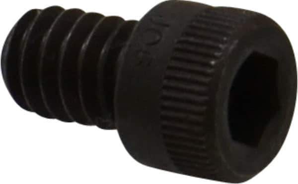 Holo-Krome - 1/4-20 UNC Hex Socket Drive, Socket Cap Screw - Alloy Steel, Black Oxide Finish, Fully Threaded, 3/8" Length Under Head - USA Tool & Supply