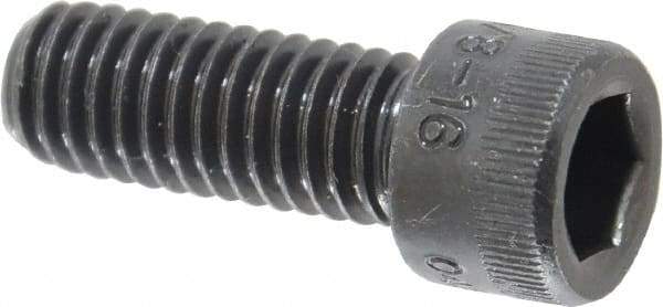 Holo-Krome - 3/8-16 UNC Hex Socket Drive, Socket Cap Screw - Alloy Steel, Black Oxide Finish, Fully Threaded, 1" Length Under Head - USA Tool & Supply