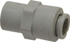 Parker - 3/8" Outside Diam, 1/4 NPTF, Acetal Push-to-Connect Tube Female Connector - 300 Max psi, Tan - USA Tool & Supply