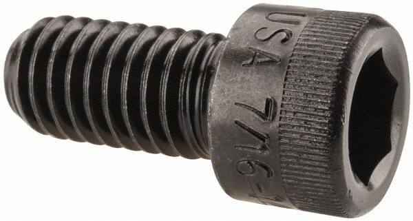 Holo-Krome - 7/16-14 UNC Hex Socket Drive, Socket Cap Screw - Alloy Steel, Black Oxide Finish, Fully Threaded, 7/8" Length Under Head - USA Tool & Supply
