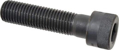 Holo-Krome - 1-8 UNC Hex Socket Drive, Socket Cap Screw - Alloy Steel, Black Oxide Finish, Partially Threaded, 4" Length Under Head - USA Tool & Supply