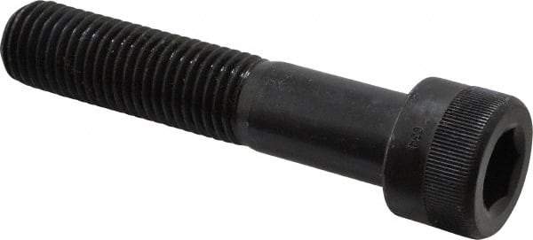 Holo-Krome - 1-8 UNC Hex Socket Drive, Socket Cap Screw - Alloy Steel, Black Oxide Finish, Partially Threaded, 5" Length Under Head - USA Tool & Supply