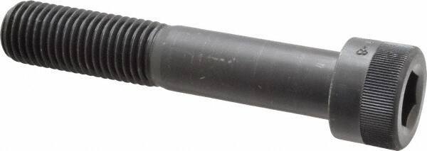 Holo-Krome - 1-8 UNC Hex Socket Drive, Socket Cap Screw - Alloy Steel, Black Oxide Finish, Partially Threaded, 5-1/2" Length Under Head - USA Tool & Supply