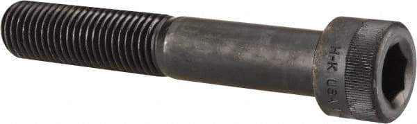 Holo-Krome - 1-8 UNC Hex Socket Drive, Socket Cap Screw - Alloy Steel, Black Oxide Finish, Partially Threaded, 6" Length Under Head - USA Tool & Supply