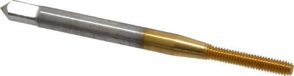 OSG - M2.5x0.45 Metric Coarse D3 Thread Limit Modified Bottoming Thread Forming Tap - Cobalt, TiN Finish, 1-13/16" OAL, 1/2" Thread Length, Right Hand Thread, Series HY-PRO NRT - USA Tool & Supply