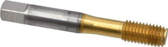 OSG - M10x1.50 Metric Coarse D6 Thread Limit Modified Bottoming Thread Forming Tap - Cobalt, TiN Finish, 2-15/16" OAL, 1-1/4" Thread Length, Right Hand Thread, Series HY-PRO NRT - Exact Industrial Supply