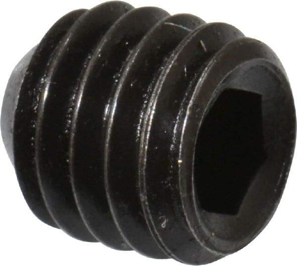 Holo-Krome - #10-32 UNF, 3/16" OAL, Cup Point Set Screw - Grade 8 Alloy Steel, 3/32" Key - USA Tool & Supply