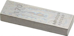 Mitutoyo - 0.17" Rectangular Steel Gage Block - Accuracy Grade 0, Includes Certificate of Inspection - USA Tool & Supply